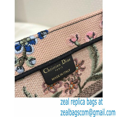 dior Natural Multicolor Raffia Embroidered with Dior Petites Fleurs medium book tote bag 2023 - Click Image to Close