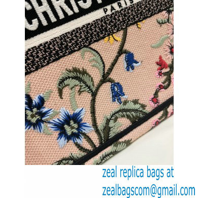 dior Natural Multicolor Raffia Embroidered with Dior Petites Fleurs small book tote bag 2023