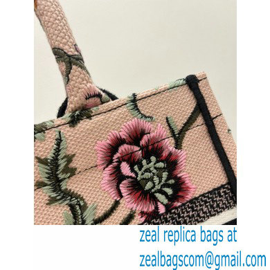 dior Natural Multicolor Raffia Embroidered with Dior Petites Fleurs small book tote bag 2023