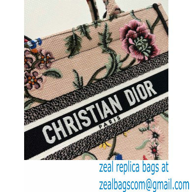 dior Natural Multicolor Raffia Embroidered with Dior Petites Fleurs small book tote bag 2023