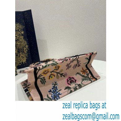 dior Natural Multicolor Raffia Embroidered with Dior Petites Fleurs small book tote bag 2023 - Click Image to Close