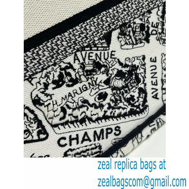 dior White and Black Plan de Paris Embroidery small book tote bag 2023