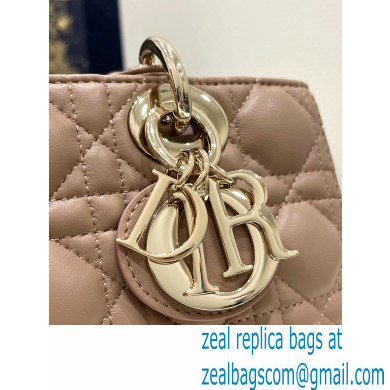 dior small Lady D-Joy Bag in Ethereal Pink Cannage Lambskin 2023