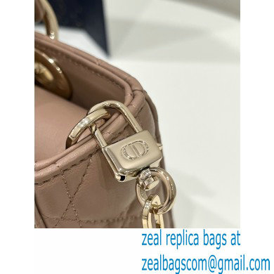 dior small Lady D-Joy Bag in Ethereal Pink Cannage Lambskin 2023