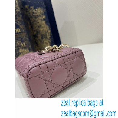 dior small Lady D-Joy Bag in Peony Pink Cannage Lambskin 2023