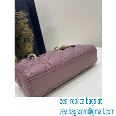 dior small Lady D-Joy Bag in Peony Pink Cannage Lambskin 2023