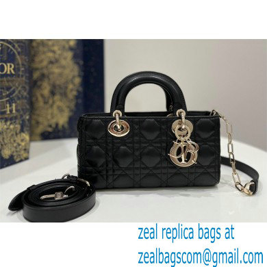 dior small Lady D-Joy Bag in black Cannage Lambskin 2023