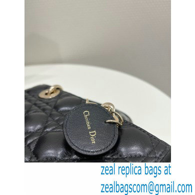 dior small Lady D-Joy Bag in black Cannage Lambskin 2023
