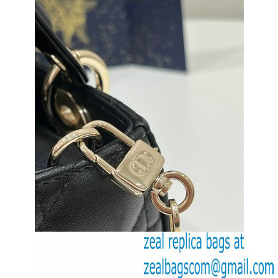 dior small Lady D-Joy Bag in black Cannage Lambskin 2023