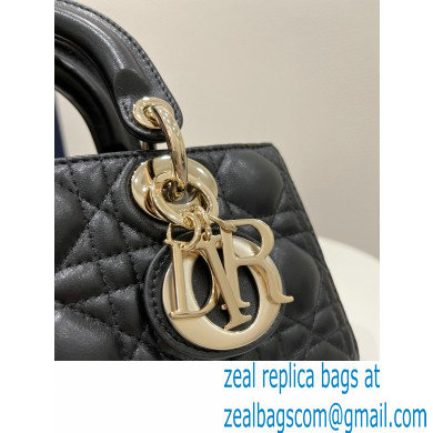 dior small Lady D-Joy Bag in black Cannage Lambskin 2023