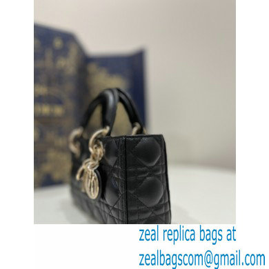 dior small Lady D-Joy Bag in black Cannage Lambskin 2023