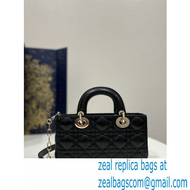 dior small Lady D-Joy Bag in black Cannage Lambskin 2023