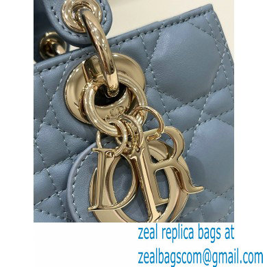 dior small Lady D-Joy Bag in cloud blue Cannage Lambskin 2023