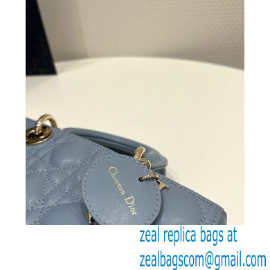 dior small Lady D-Joy Bag in cloud blue Cannage Lambskin 2023