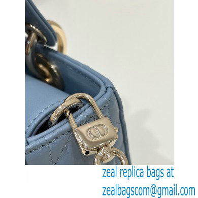 dior small Lady D-Joy Bag in cloud blue Cannage Lambskin 2023