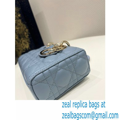 dior small Lady D-Joy Bag in cloud blue Cannage Lambskin 2023