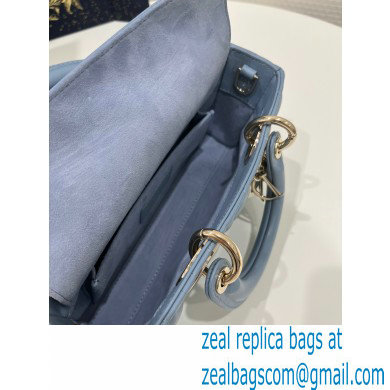 dior small Lady D-Joy Bag in cloud blue Cannage Lambskin 2023