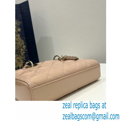 dior small Lady D-Joy Bag in sand Pink patent Cannage calfskin 2023