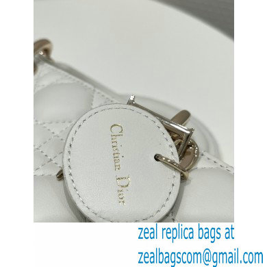 dior small Lady D-Joy Bag in white Cannage Lambskin 2023