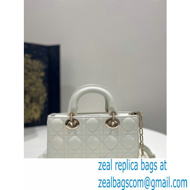 dior small Lady D-Joy Bag in white Cannage Lambskin 2023 - Click Image to Close