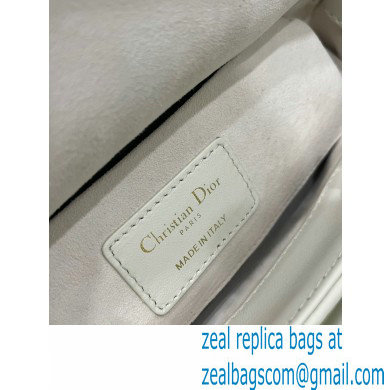 dior small Lady D-Joy Bag in white Cannage Lambskin 2023