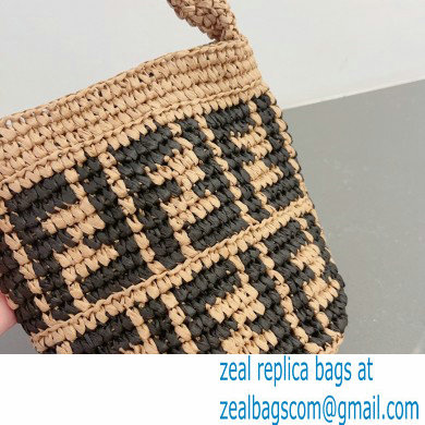 fendi ff logo printed raffia bucket bag 2023 - Click Image to Close