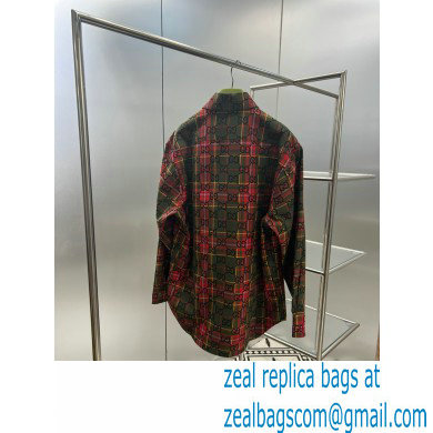 gucci GG tartan wool shirt 721464 2023 - Click Image to Close