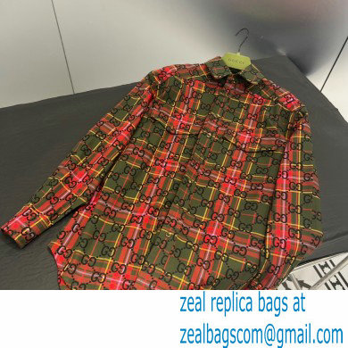 gucci GG tartan wool shirt 721464 2023