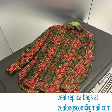 gucci GG tartan wool shirt 721464 2023 - Click Image to Close