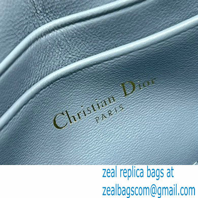 lady dior Latte Cannage Lambskin Phone Pouch blue 2023