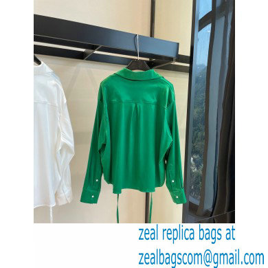 loewe green silk shirt 2023