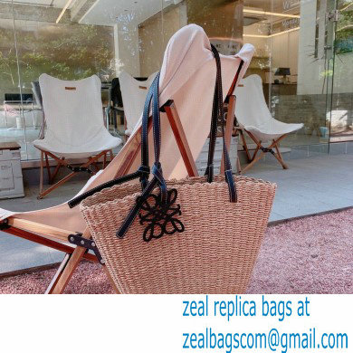 loewe raffia summer tote bag black 2023