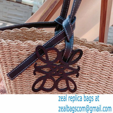loewe raffia summer tote bag black 2023 - Click Image to Close