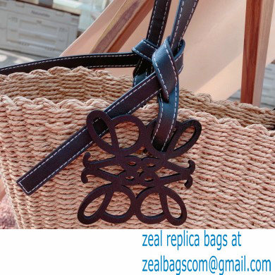 loewe raffia summer tote bag black 2023