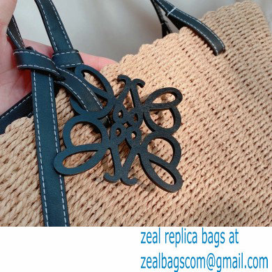 loewe raffia summer tote bag black 2023