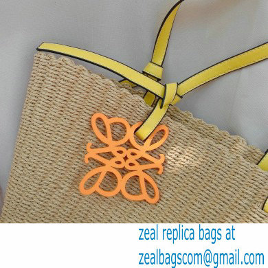 loewe raffia summer tote bag yellow 2023