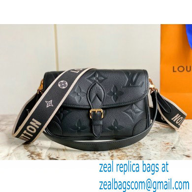 louis vuitton Diane satchel bag in Monogram Empreinte leather M46386 BLACK 2023 - Click Image to Close