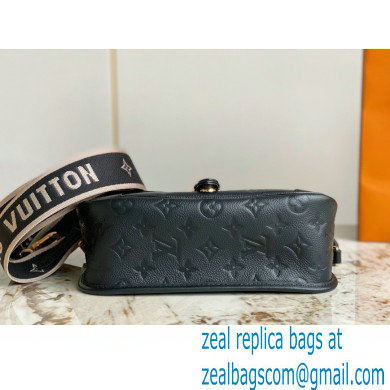 louis vuitton Diane satchel bag in Monogram Empreinte leather M46386 BLACK 2023 - Click Image to Close