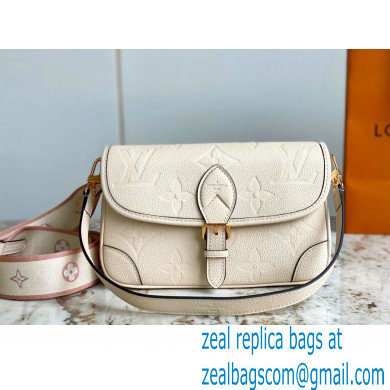 louis vuitton Diane satchel bag in Monogram Empreinte leather M46388 creme 2023 - Click Image to Close