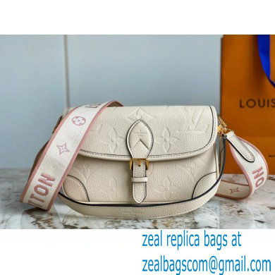 louis vuitton Diane satchel bag in Monogram Empreinte leather M46388 creme 2023 - Click Image to Close