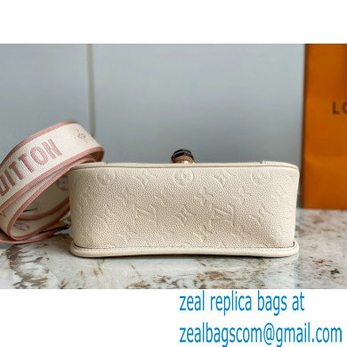 louis vuitton Diane satchel bag in Monogram Empreinte leather M46388 creme 2023 - Click Image to Close