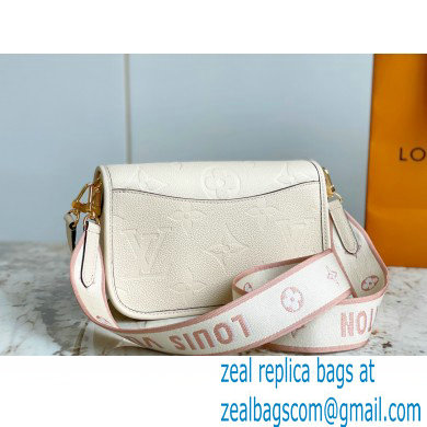 louis vuitton Diane satchel bag in Monogram Empreinte leather M46388 creme 2023 - Click Image to Close