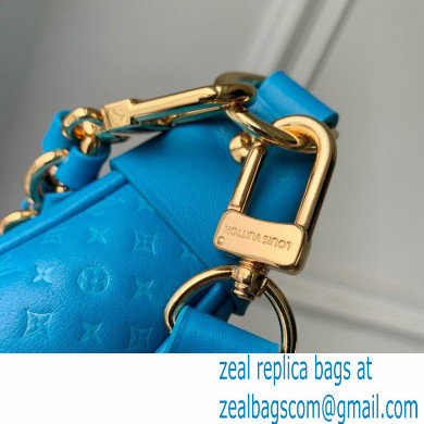 louis vuitton Loop baguette handbag in Monogram embossed leather M22593 BLUE 2023