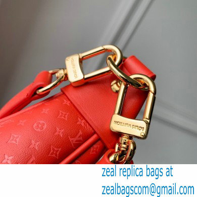 louis vuitton Loop baguette handbag in Monogram embossed leather red M22594 2023