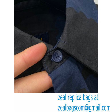 louis vuitton MEN'S black/blue short sleeve Shirt 2023 - Click Image to Close