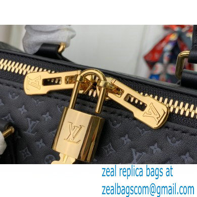 louis vuitton Speedy Bandouliere 20 bag in Monogram motif embossed leather M22595 black 2023