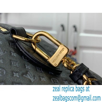 louis vuitton Speedy Bandouliere 20 bag in Monogram motif embossed leather M22595 black 2023