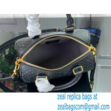 louis vuitton Speedy Bandouliere 20 bag in Monogram motif embossed leather M22595 black 2023