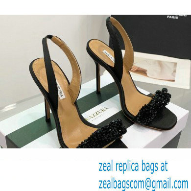 Aquazzura Heel 10.5cm Chain Of Love Sandals Black 2023