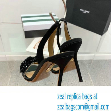 Aquazzura Heel 10.5cm Chain Of Love Sandals Black 2023